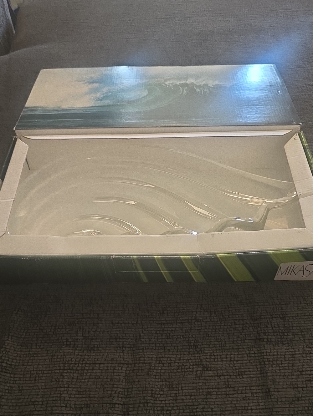 Mikasa Clear Glass Wave Platter - Clear